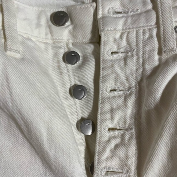 WeWoreWhat by Joe’s The Danielle Bone White High Rise Button Fly Jeans 25 - Picture 5 of 8